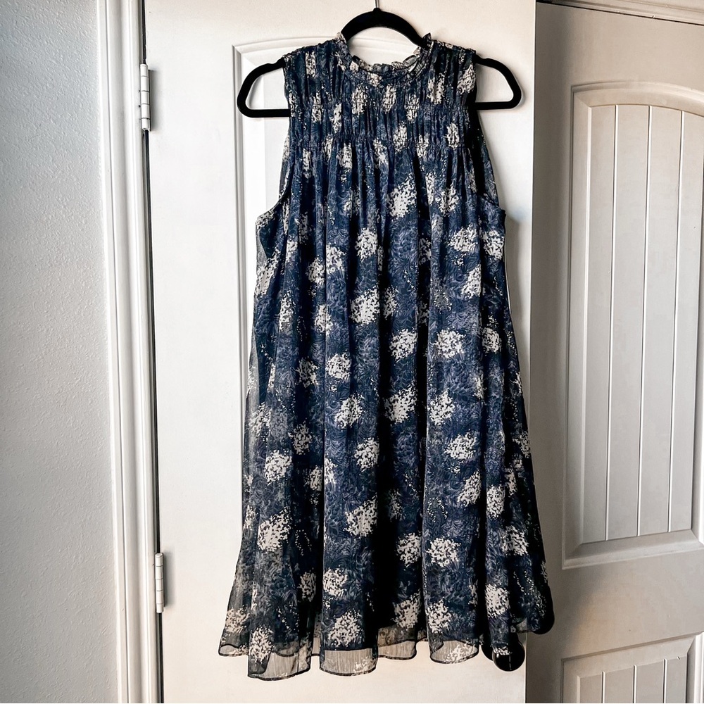 Joie New Blue Floral Dress Large